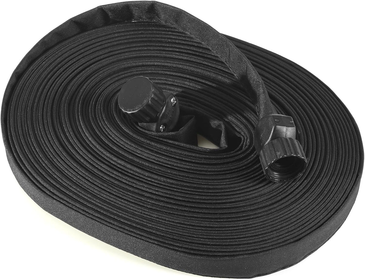 75 Foot Flat Weeper Soaker Hose - Drip Irrigation - Double Layer Design - Saves 70% Water - Consistent Drip Entire Length of Hose - Includes 3 Pressure Reducing Discs (1)