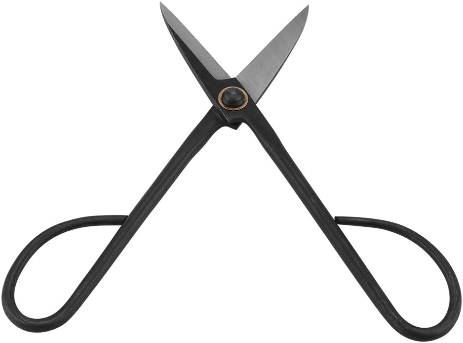 Bonsai Scissors, 205mm Long Handle Scissors Stainless Steel for Pruning Shear Bud Leaves, Bonsai Trimming Tool Garden Equipment Set.