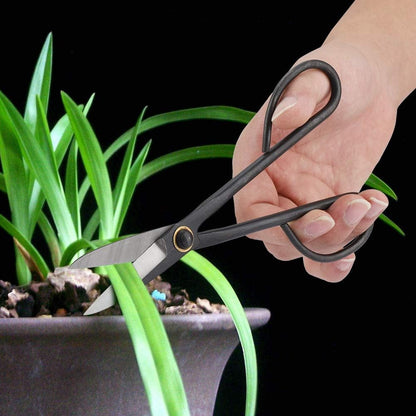 Bonsai Scissors, 205mm Long Handle Scissors Stainless Steel for Pruning Shear Bud Leaves, Bonsai Trimming Tool Garden Equipment Set.