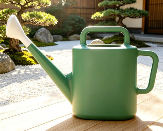 2 Gallon Outdoor Watering Can- Top & Side Dual Handle for Easy Carry & Pour