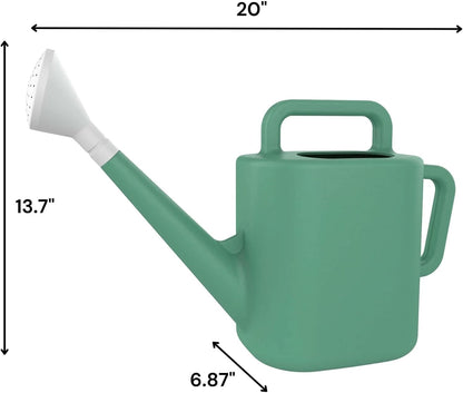 2 Gallon Outdoor Watering Can- Top & Side Dual Handle for Easy Carry & Pour
