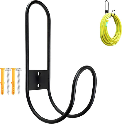 JAWULIJIA Garden Hose Holder Wall Mount Heavy Duty Hose Metal Hanger,Water Hose Holders for Outside,Ultimate Outdoor Hose Storage & Organizer Solution(1)
