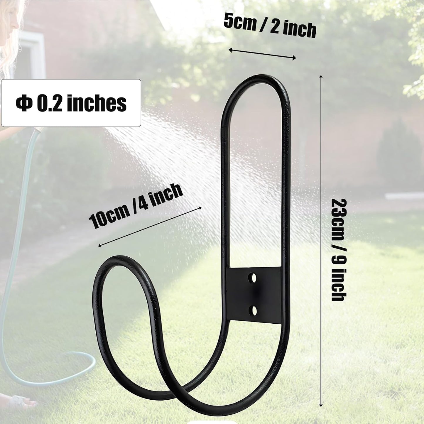 JAWULIJIA Garden Hose Holder Wall Mount Heavy Duty Hose Metal Hanger,Water Hose Holders for Outside,Ultimate Outdoor Hose Storage & Organizer Solution(1)