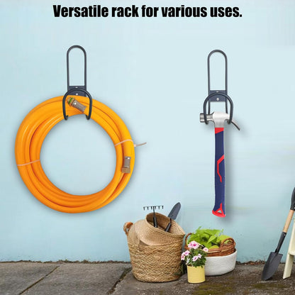 JAWULIJIA Garden Hose Holder Wall Mount Heavy Duty Hose Metal Hanger,Water Hose Holders for Outside,Ultimate Outdoor Hose Storage & Organizer Solution(1)