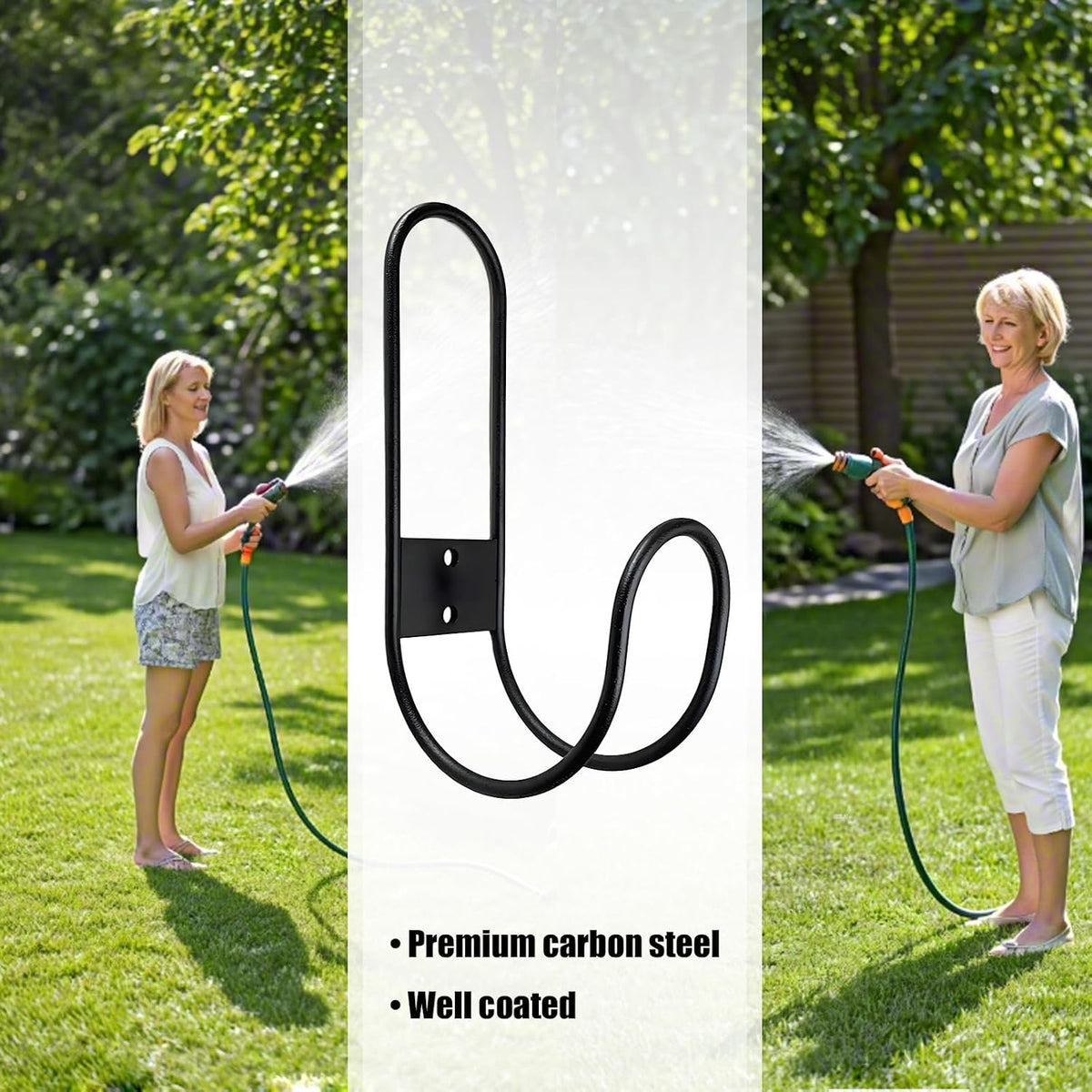 JAWULIJIA Garden Hose Holder Wall Mount Heavy Duty Hose Metal Hanger,Water Hose Holders for Outside,Ultimate Outdoor Hose Storage & Organizer Solution(1)