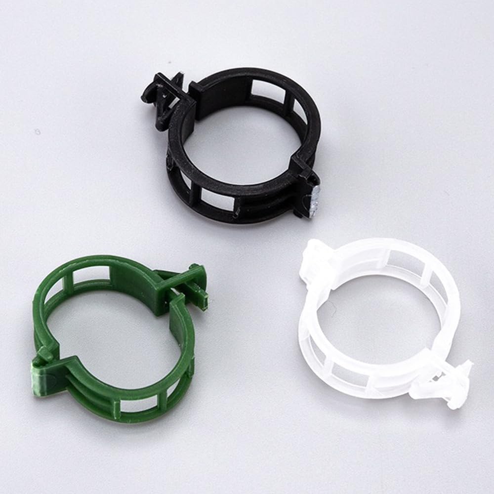 Plant Clips for Climbing Plants, Tomato Clips for Climbing Plants - Reusable Plastic Trellis Clips for Outdoor Vine Support, Grape Tomato Vegetables (100pcs, Black)