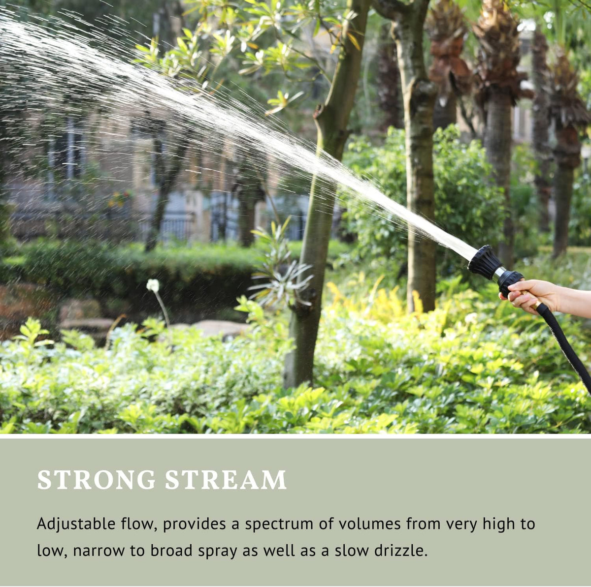 Garden Hose Nozzle, Fireman Style Hose Nozzle, Heavy Duty Brass Hose Nozzle, Leak Proof & Best High-Pressure Sprayer for Plants Watering, Car Washing, Pet Washing, etc. (blue)