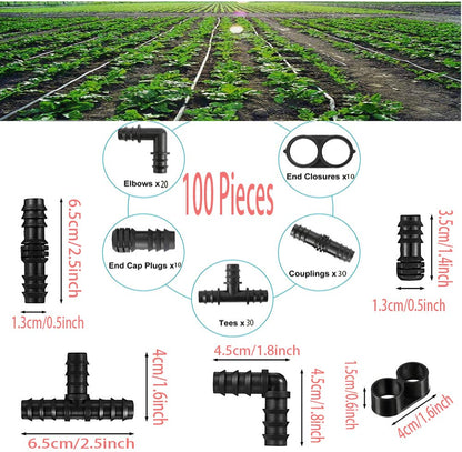100Pcs Drip Irrigation Connectors Fittings It is for 16mm Metric Pipe