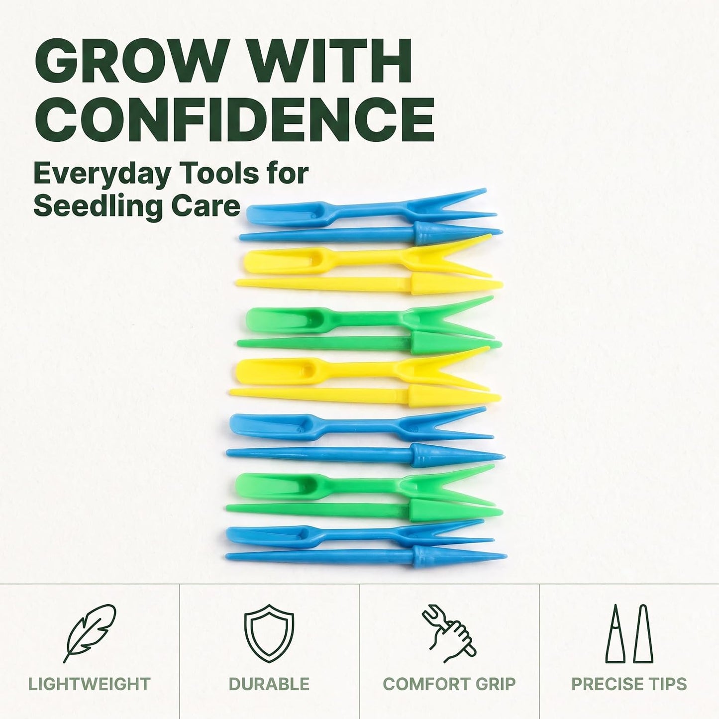 6 Sets Multicolor Planting Seedlings Dibber Widger Garden Tool Plastic Widger Seed Seedlings Dibber Sowing Digging Tool Garden Tool Sets Transplanting Planting Tool