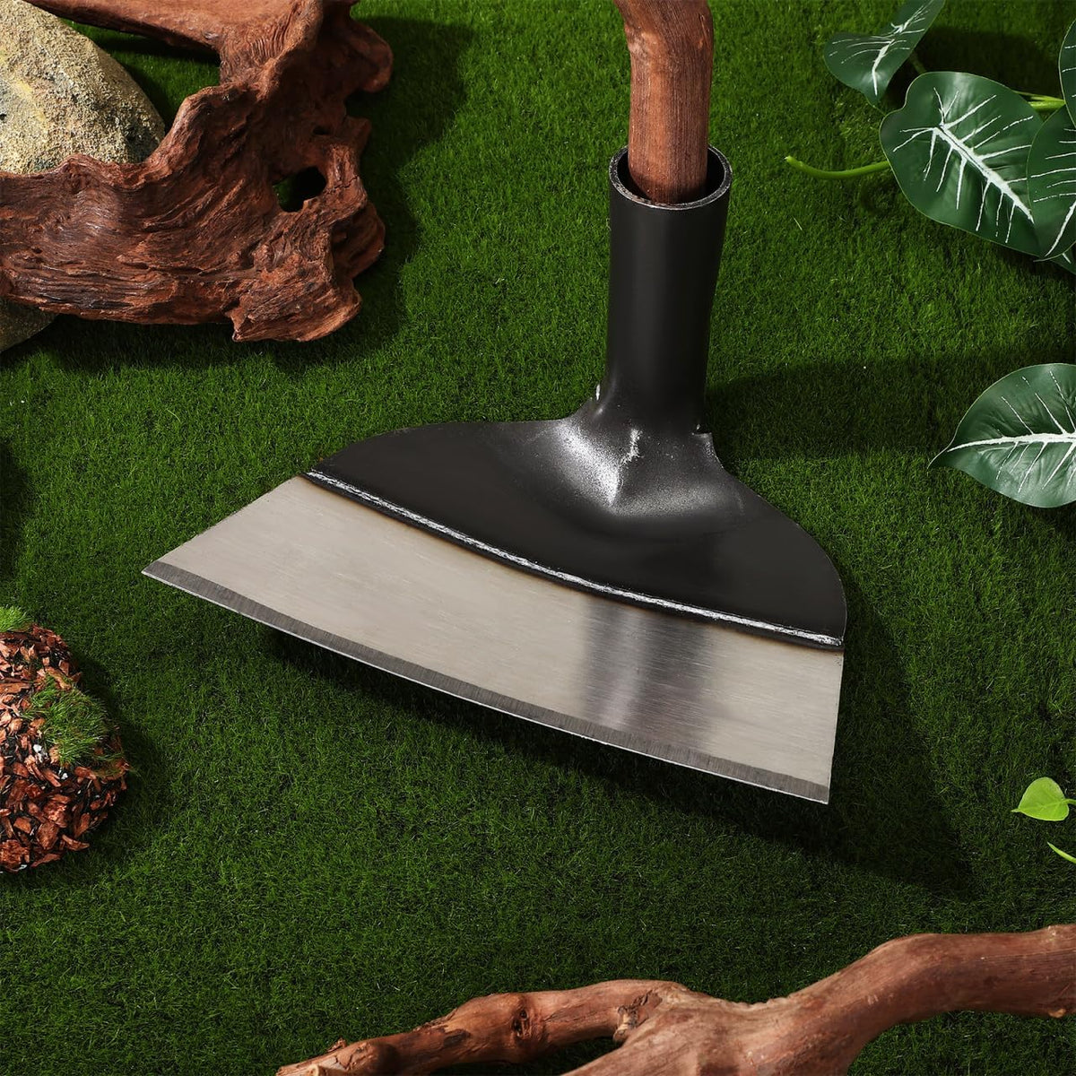 GANAZONO Garden Hoe Tool Replaceable Weeding Hoe Head Steel Garden for Digging Loosening Soil Trenching and Weeding Agricultural Accessory Without Handle