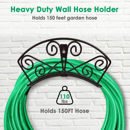 Garden Hose Holder, Heavy Duty 150 ft Capacity Hose Hanger