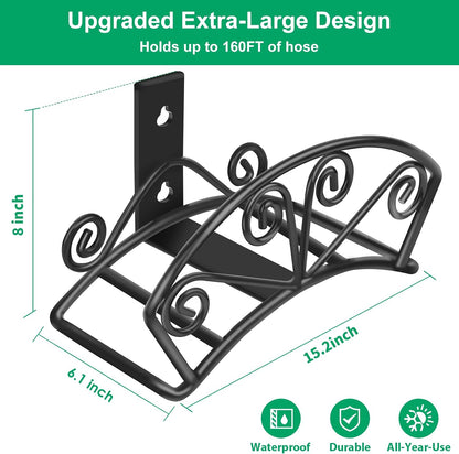 Garden Hose Holder, Heavy Duty 150 ft Capacity Hose Hanger