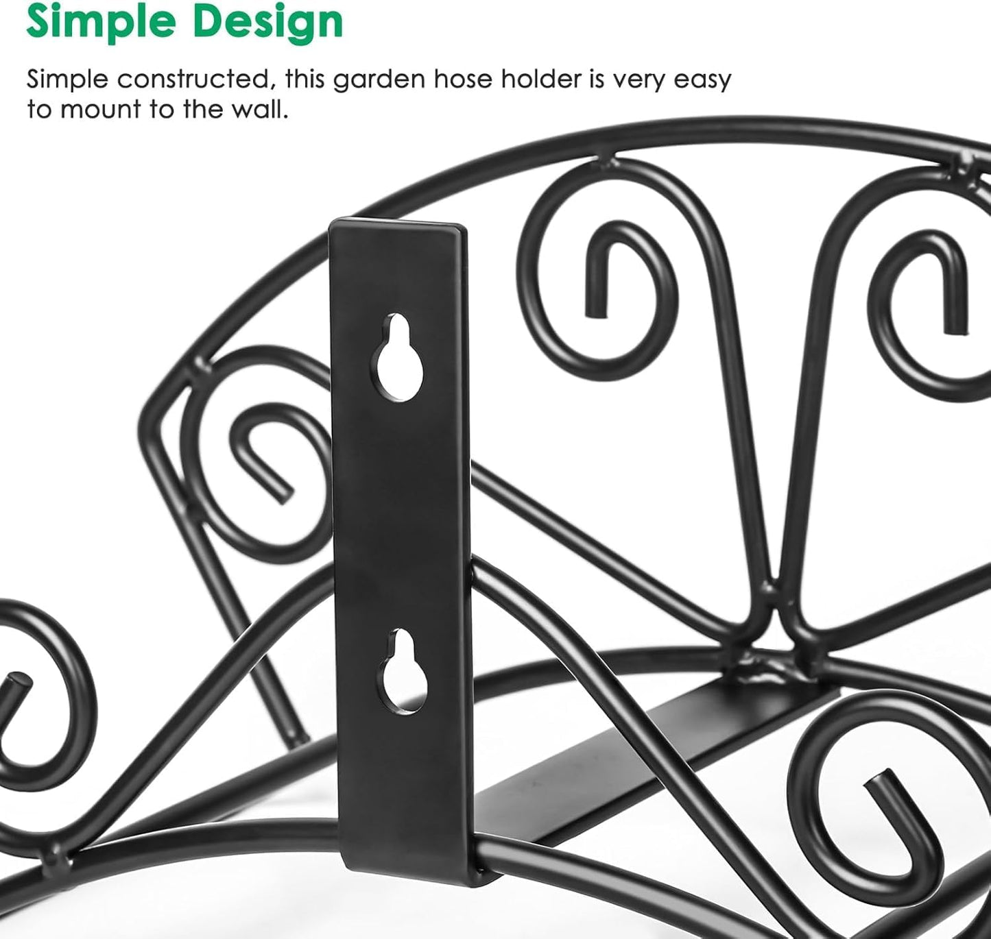 Garden Hose Holder, Heavy Duty 150 ft Capacity Hose Hanger