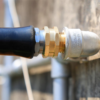 Garden Hose Fittings Connectors Adapter Solid Brass Repair Female to male faucet leader coupler dual water hose connector(3/4" GHT Female to 1/2" NPT Male) (6-Pcs)