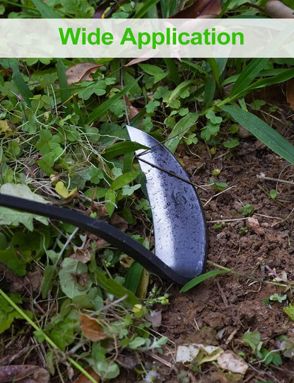 Japanese Weeding Sickle Hoe, 11" Gardening Hand Weeder Nejiri Kama Blade Tool Digging Cutting Weed Remover, High-Carbon Steel One-Piece Molding with Wood Handle, Very Sharp Edge Quick Work