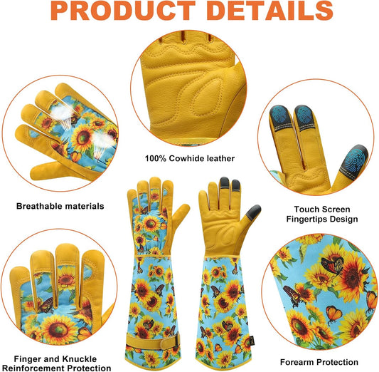 Garden Gloves for Women,Gardening Gloves,Gardening Gift for Lady,Blue,M