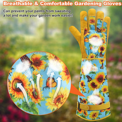 Garden Gloves for Women,Gardening Gloves,Gardening Gift for Lady,Blue,M
