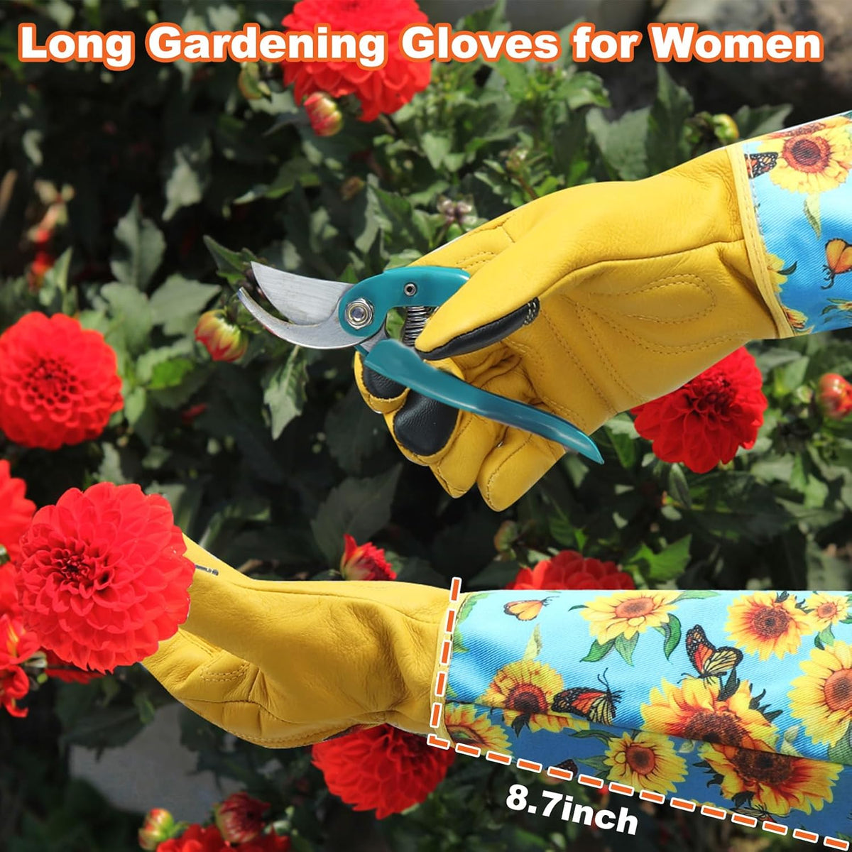Garden Gloves for Women,Gardening Gloves,Gardening Gift for Lady,Blue,M