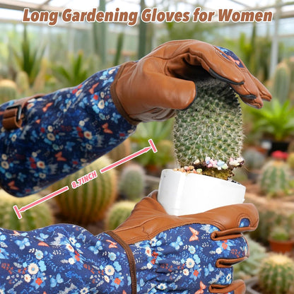 Garden Gloves for Women,Gardening Gloves,Gardening Gift for Lady,Blue,M