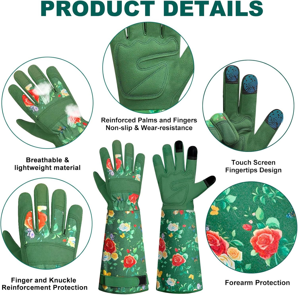 Garden Gloves for Women,Gardening Gloves,Gardening Gift for Lady,Blue,M