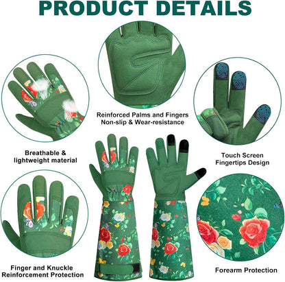 Garden Gloves for Women,Gardening Gloves,Gardening Gift for Lady,Blue,M