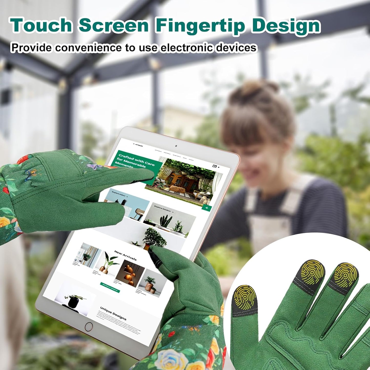 Garden Gloves for Women,Gardening Gloves,Gardening Gift for Lady,Blue,M