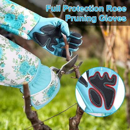 Garden Gloves for Women,Gardening Gloves,Gardening Gift for Lady,Blue,M