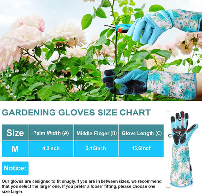 Garden Gloves for Women,Gardening Gloves,Gardening Gift for Lady,Blue,M