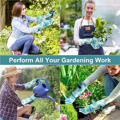Garden Gloves for Women,Gardening Gloves,Gardening Gift for Lady,Blue,M