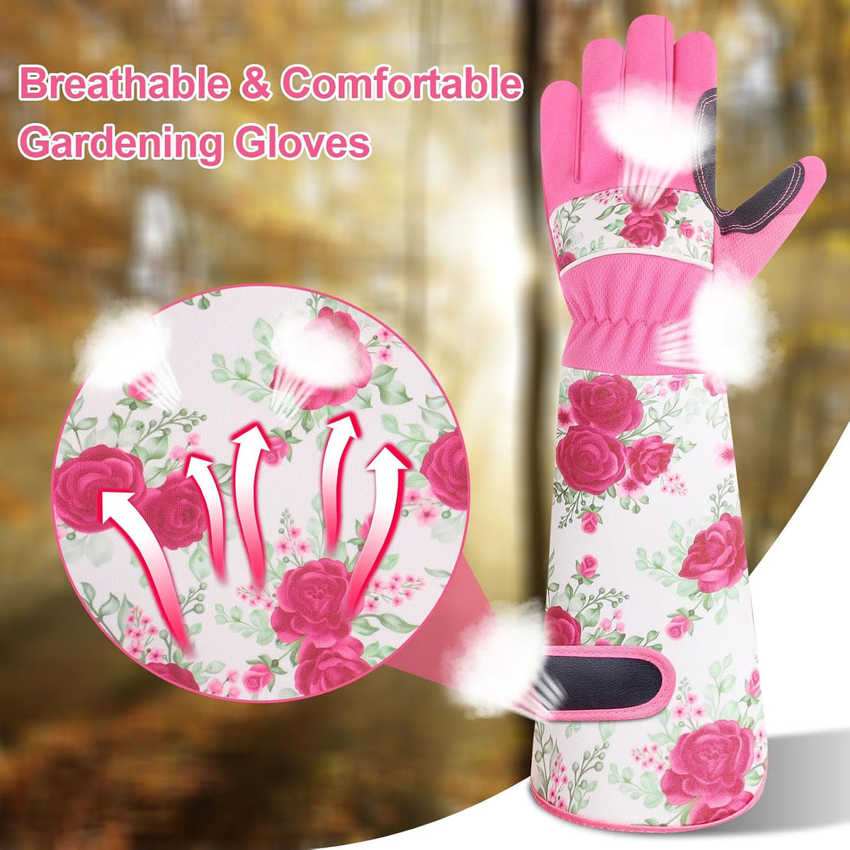 Garden Gloves for Women,Gardening Gloves,Gardening Gift for Lady,Blue,M