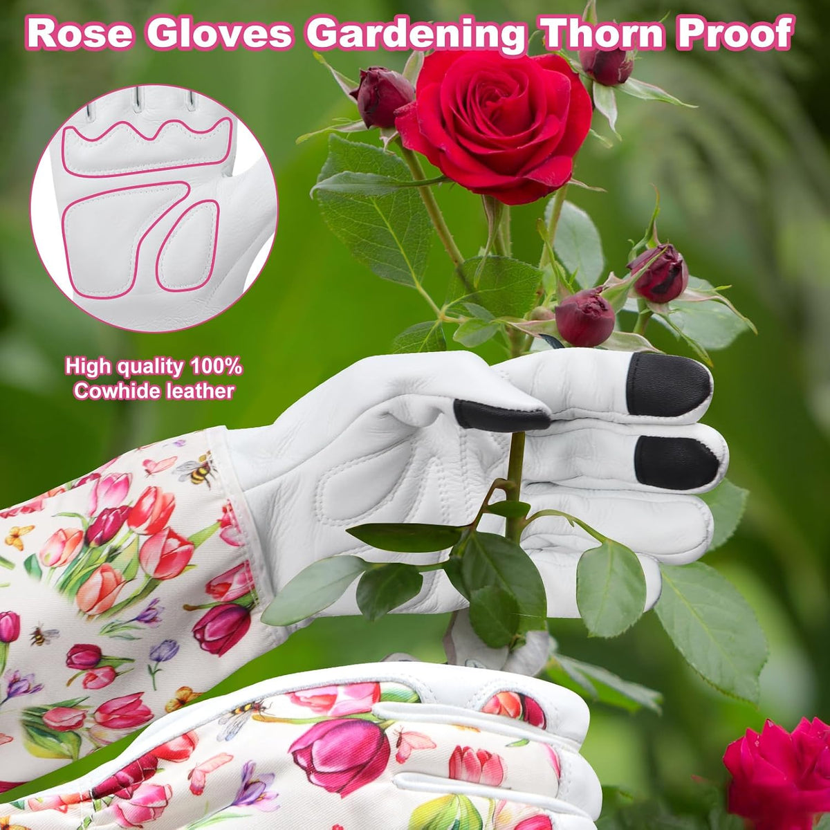 Garden Gloves for Women,Gardening Gloves,Gardening Gift for Lady,Blue,M