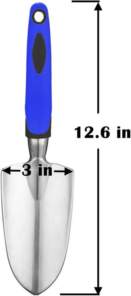 Garden Tool Shovel for Digging Gardening Trowel for Lawn Planting Stainless Steel Spade Wooden Handle Anti Slippery