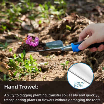 Garden Tool Shovel for Digging Gardening Trowel for Lawn Planting Stainless Steel Spade Wooden Handle Anti Slippery