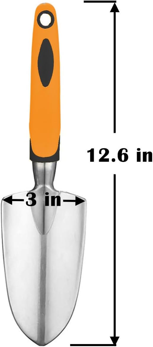 Garden Tool Shovel for Digging Gardening Trowel for Lawn Planting Stainless Steel Spade Wooden Handle Anti Slippery