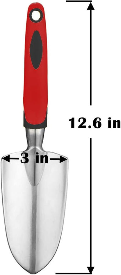 Garden Tool Shovel for Digging Gardening Trowel for Lawn Planting Stainless Steel Spade Wooden Handle Anti Slippery