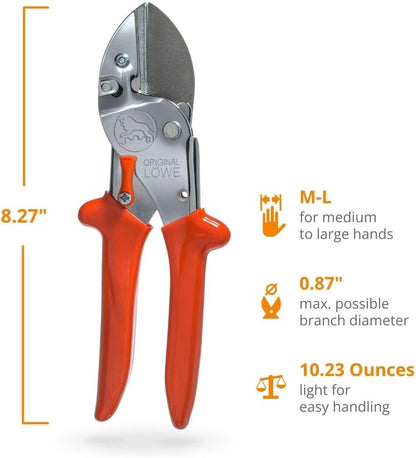 Professional Anvil Pruner Garden Tools 1.104 | Robust & Sharp Hedge Trimmer | Use As Pruners, Garden Shears, Heavy Duty Handheld, Pruning Shears for Gardening | Made in Germany