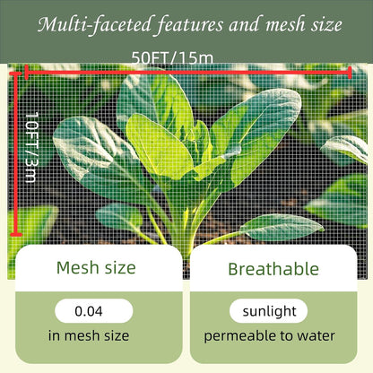Garden Netting, 10x50FT Ultra Fine, Gardening Mesh Netting, Mosquito Net, Garden Netting for Raised Beds, Plant Covers, for Vegetable Plants, Fruits, Flowers, Crops
