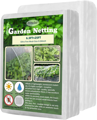 Garden Netting, 10x50FT Ultra Fine, Gardening Mesh Netting, Mosquito Net, Garden Netting for Raised Beds, Plant Covers, for Vegetable Plants, Fruits, Flowers, Crops