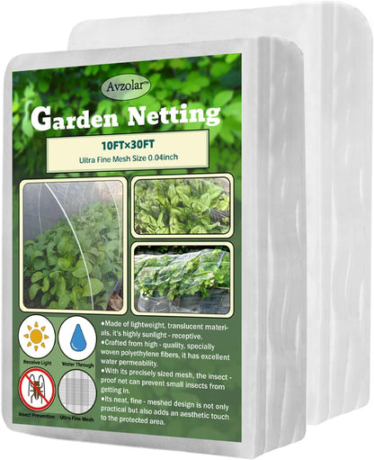 Garden Netting, 10x50FT Ultra Fine, Gardening Mesh Netting, Mosquito Net, Garden Netting for Raised Beds, Plant Covers, for Vegetable Plants, Fruits, Flowers, Crops