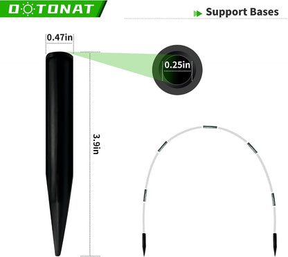 8FT Garden Hoops Grow Tunnel Kit - Rust-Free Fiberglass Frame for Raised Beds, 36pcs - DIY Plant Support for Garden Netting, Vegetable Garden Hoops Kit, Row Covers, and Greenhouse Protection