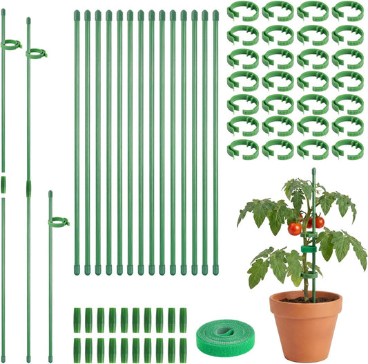 30 Pcs Plant Support Stakes Height Adjustable (17.7, Inches)