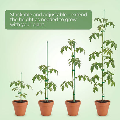30 Pcs Plant Support Stakes Height Adjustable (17.7, Inches)