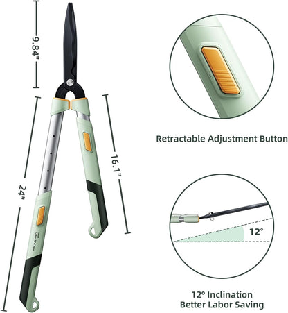 ® Extendable Hedge Shears Lightweight Ultra Sharp Blade for Bushes