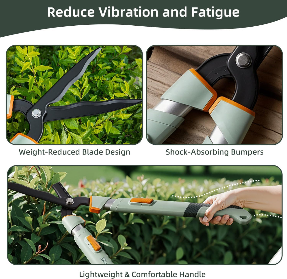 ® Extendable Hedge Shears Lightweight Ultra Sharp Blade for Bushes