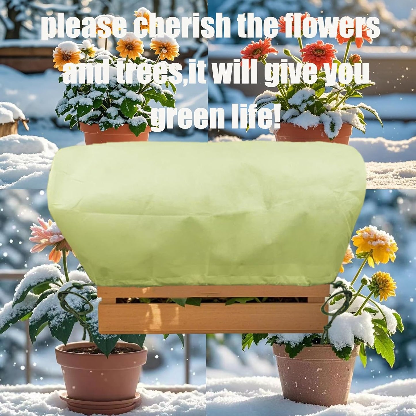 Plant Covers, Freeze Protection for Plants,3 Pack 23.8"*11.8"*11.8" Frost Cloth for Plants，Plant Protectors for Winter，Frost Blankets for Plants， Used for Flower pots, Flower Boxes, Small Plants