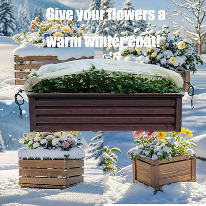 Plant Covers, Freeze Protection for Plants,3 Pack 23.8"*11.8"*11.8" Frost Cloth for Plants，Plant Protectors for Winter，Frost Blankets for Plants， Used for Flower pots, Flower Boxes, Small Plants