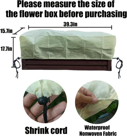 Plant Covers, Freeze Protection for Plants,3 Pack 23.8"*11.8"*11.8" Frost Cloth for Plants，Plant Protectors for Winter，Frost Blankets for Plants， Used for Flower pots, Flower Boxes, Small Plants