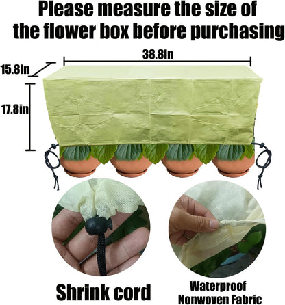 Plant Covers, Freeze Protection for Plants,3 Pack 23.8"*11.8"*11.8" Frost Cloth for Plants，Plant Protectors for Winter，Frost Blankets for Plants， Used for Flower pots, Flower Boxes, Small Plants