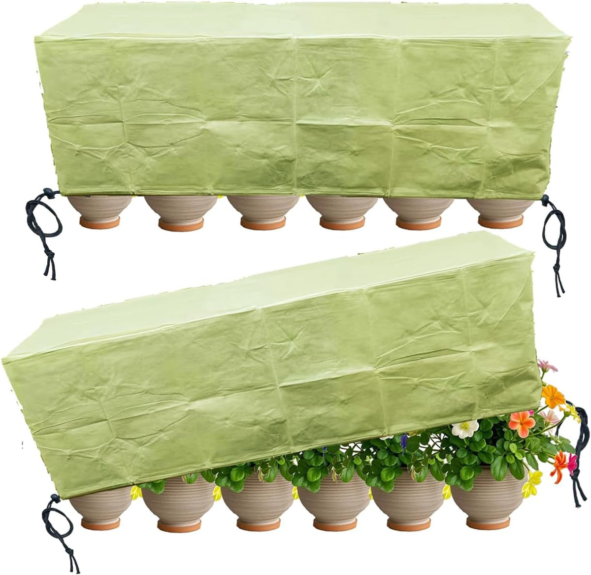 Plant Covers, Freeze Protection for Plants,3 Pack 23.8"*11.8"*11.8" Frost Cloth for Plants，Plant Protectors for Winter，Frost Blankets for Plants， Used for Flower pots, Flower Boxes, Small Plants