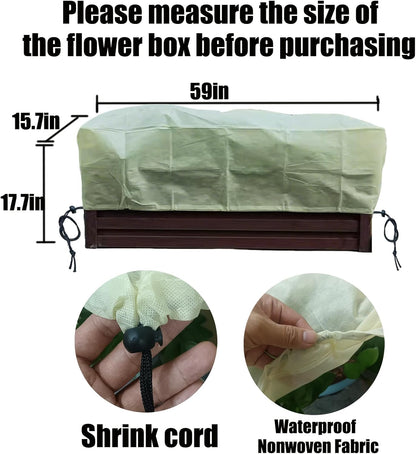 Plant Covers, Freeze Protection for Plants,3 Pack 23.8"*11.8"*11.8" Frost Cloth for Plants，Plant Protectors for Winter，Frost Blankets for Plants， Used for Flower pots, Flower Boxes, Small Plants